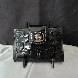 Coach Black Patent Leather Wallet
